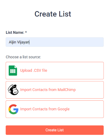 Enter the name of the user