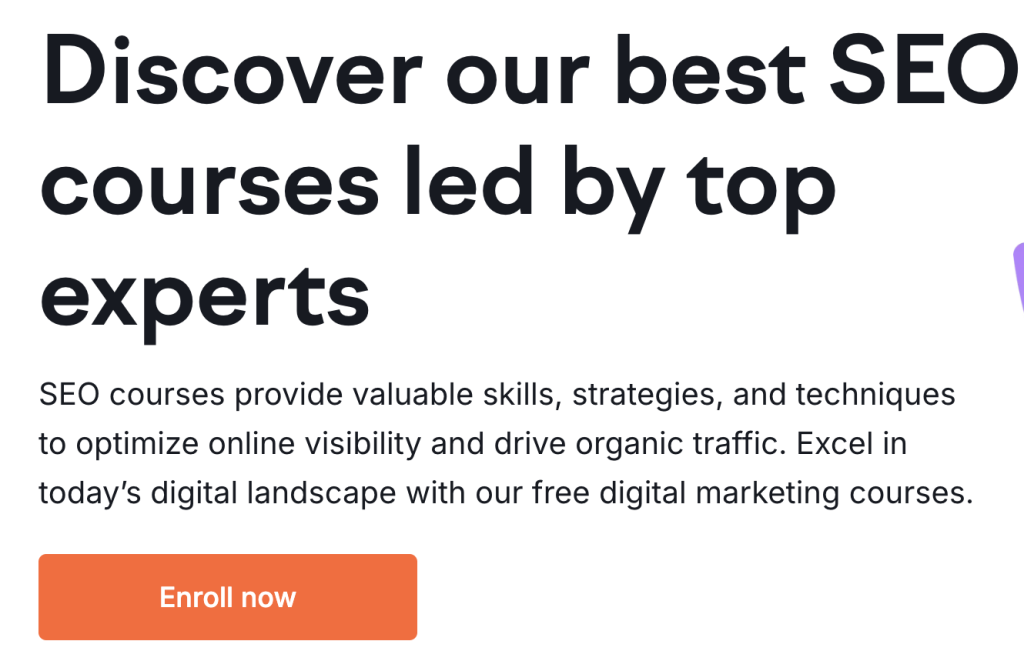 Free SEO Courses in Semrush Academy