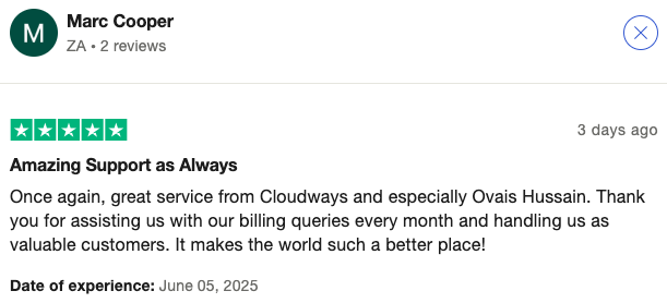 Cloudways user review