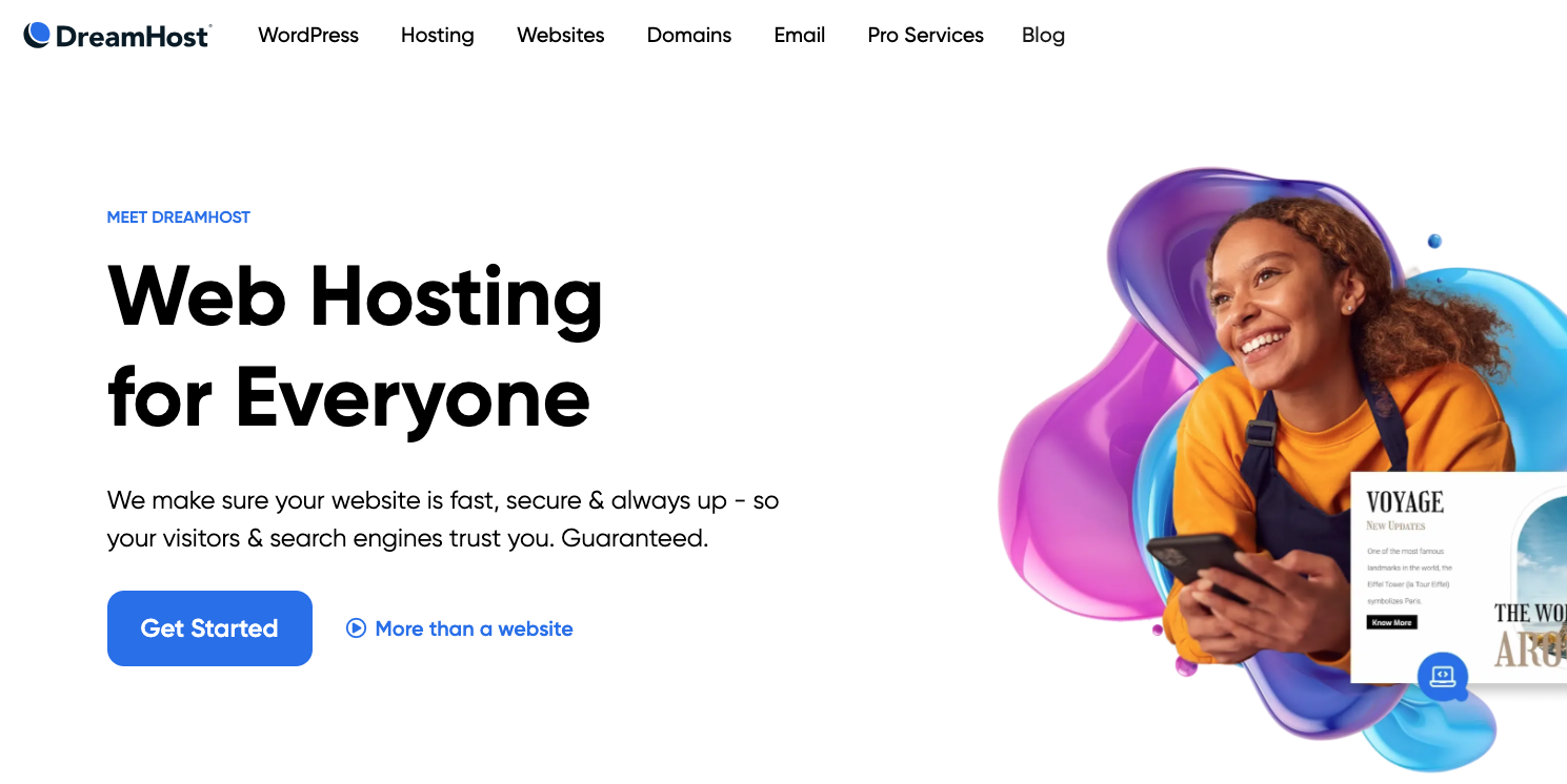 Web hosting deals: DreamHost hosting discount page