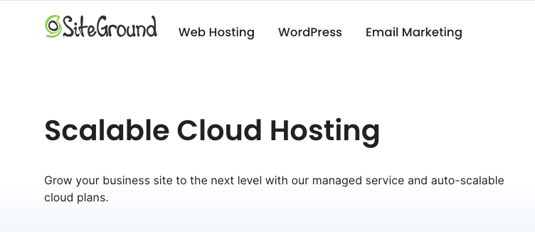 SiteGround Cloud Hosting