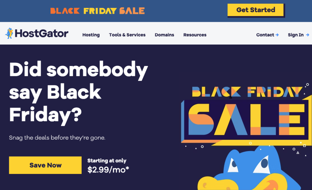 Hostgator black friday deal is live