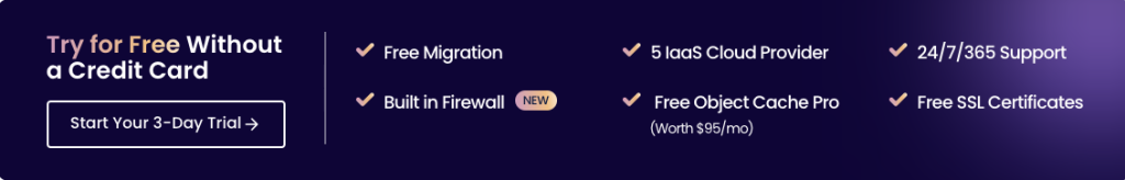 3-day free trial for cloudways for all cloud servers