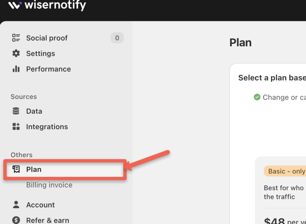 Wisernotify dashboard