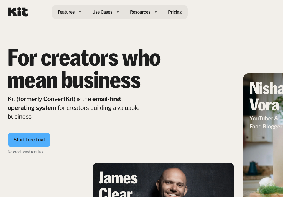 Kit review: Kit login page