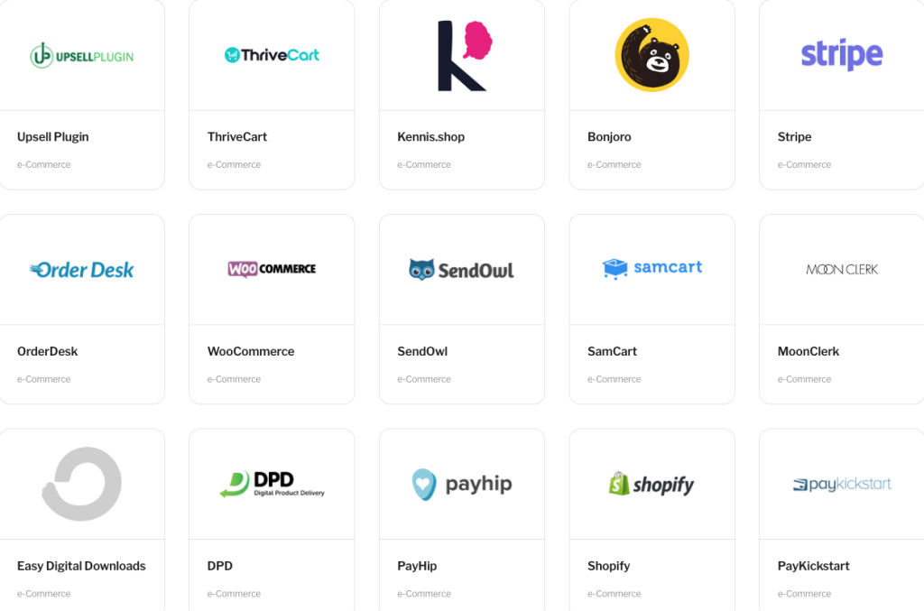 E-commmerce integeration in kit