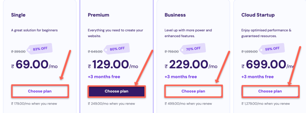 Choose the plans with discounts based on your needs