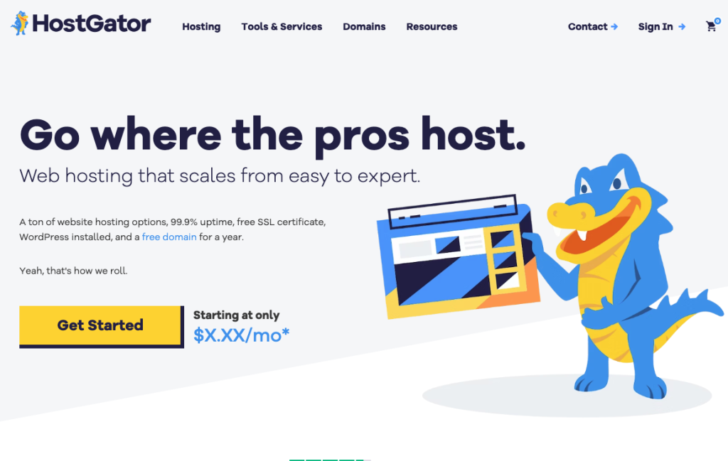 HostGator login page