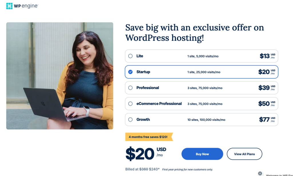 WP Engine pricing and plans