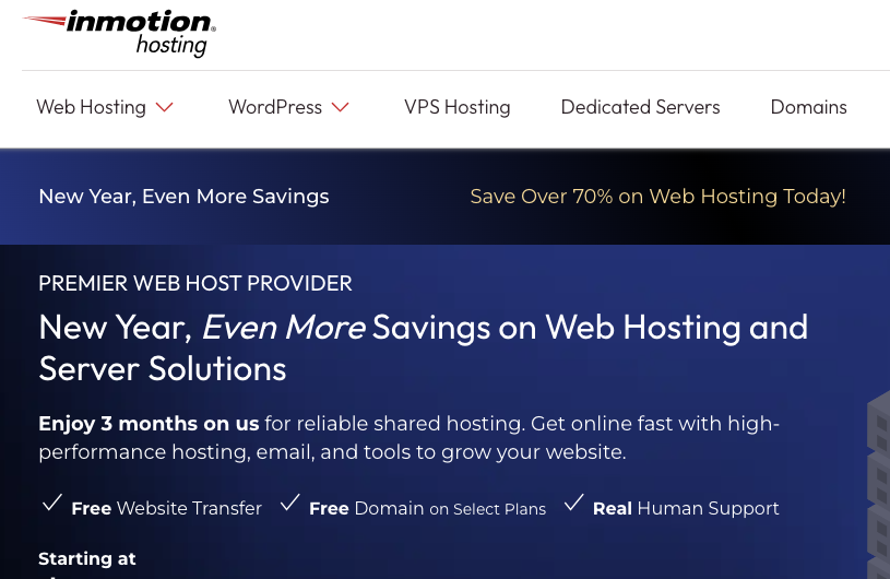 InMotion hosting login page