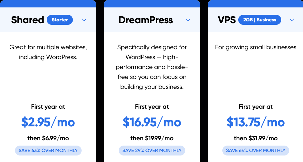 DreamHost Pricing