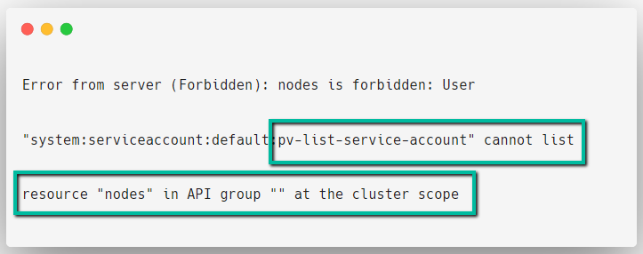 RBAC permission error