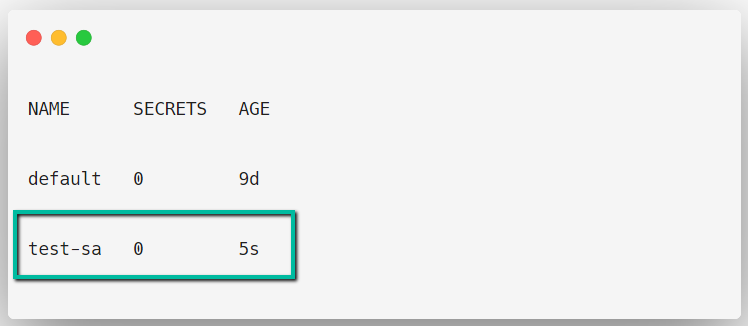 list service account