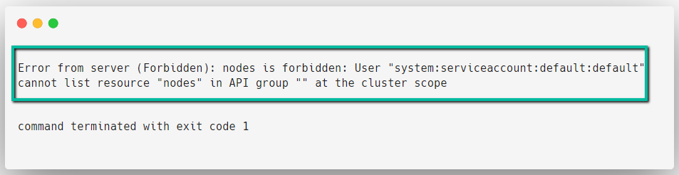 service account permission error