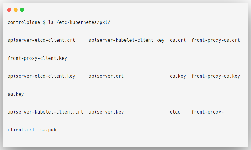 kubernetes certificates