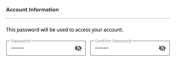 Have to create a password for hosting account