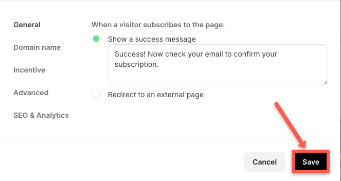 click the save button, once all the changes are done