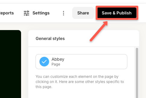click on save & publish button
