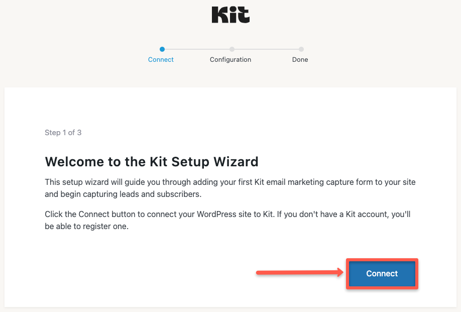 click connect button
