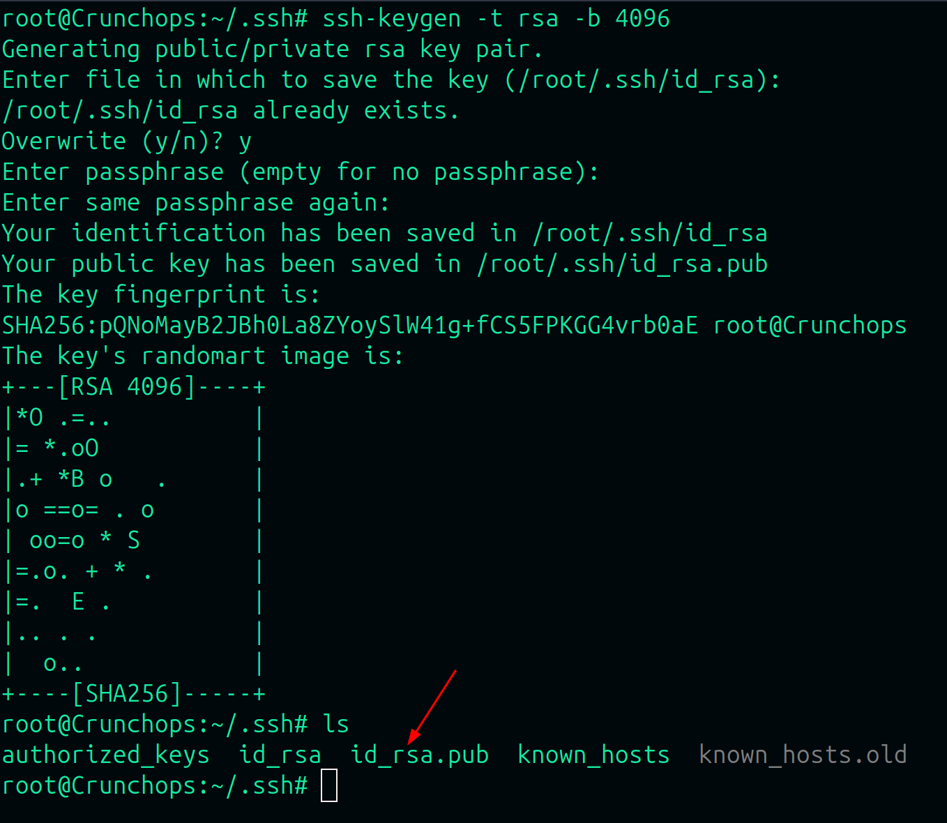 creating public and private key