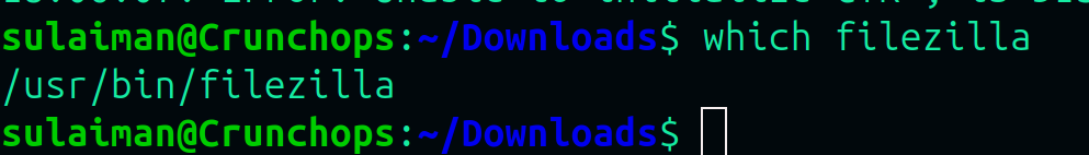 verifying if filezilla is installed