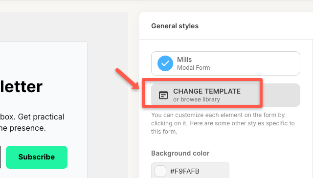 User can change the template, if they didn't like the current template