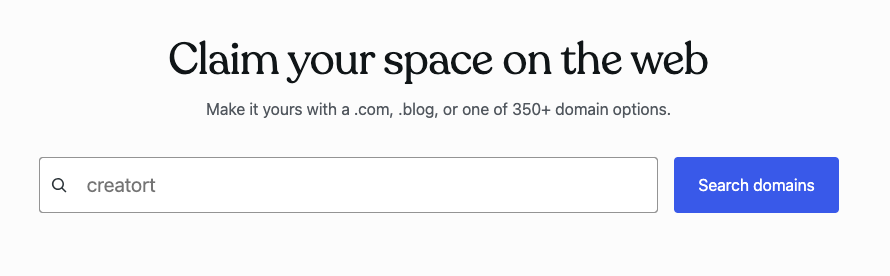 Search for new domain
