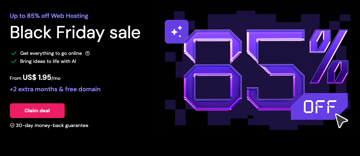 Hostinger Black friday deal