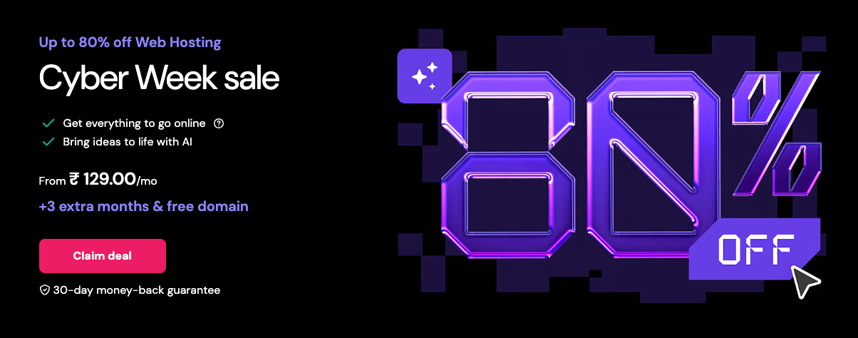 Hostinger Cyber Monday sale