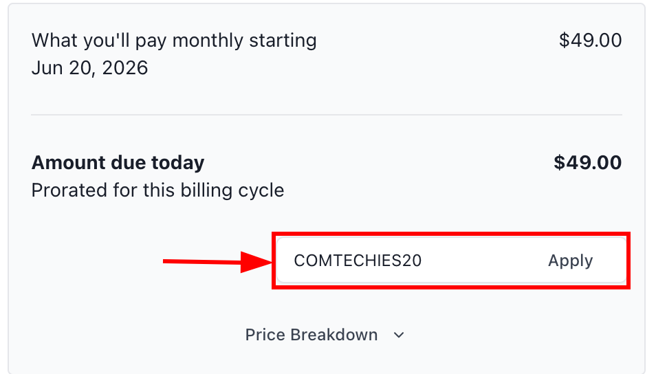 Beehiiv current promo code, which is offering 20% discount
