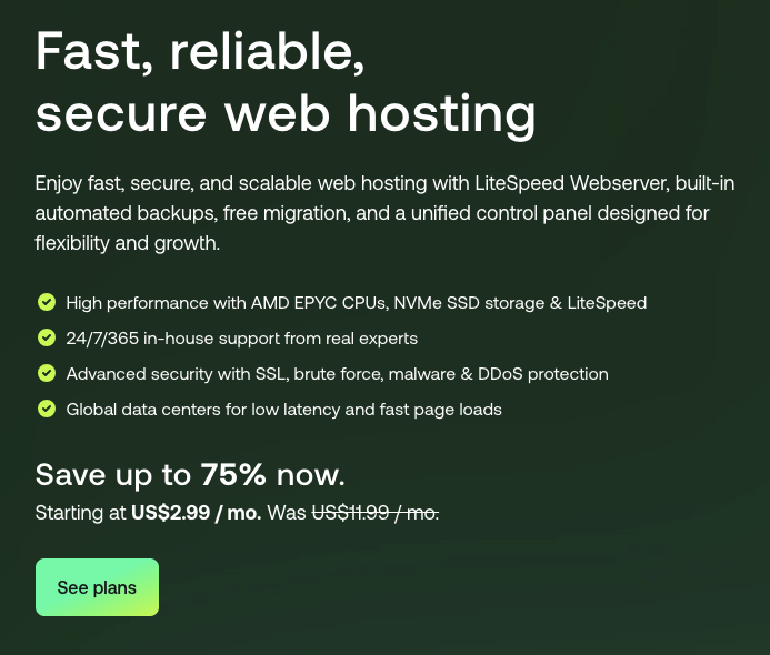 A2 hosting coupon code: 73% discount on web hosting of A2 hosting