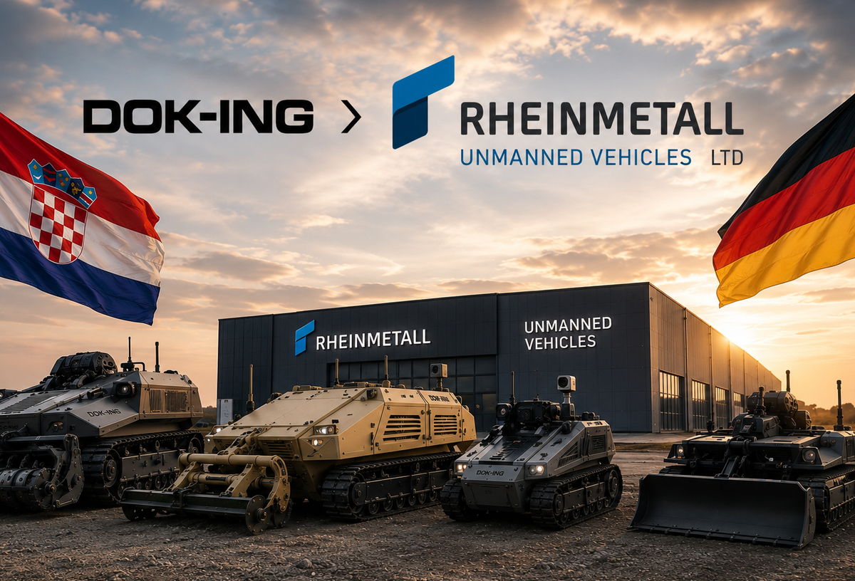 Croatia's DOK-ING Becomes Rheinmetall Unmanned Vehicles Ltd After German Group Takes Majority Stake