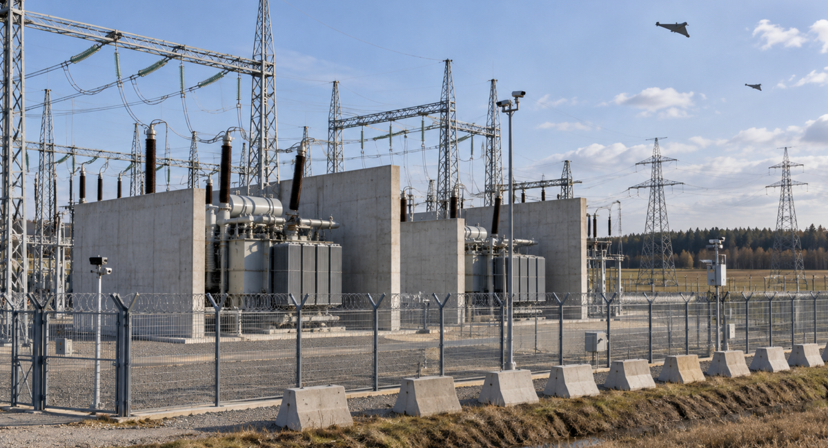 Lithuania Hardens Strategic Harmony Link Substation Against Shahed Drone Attacks