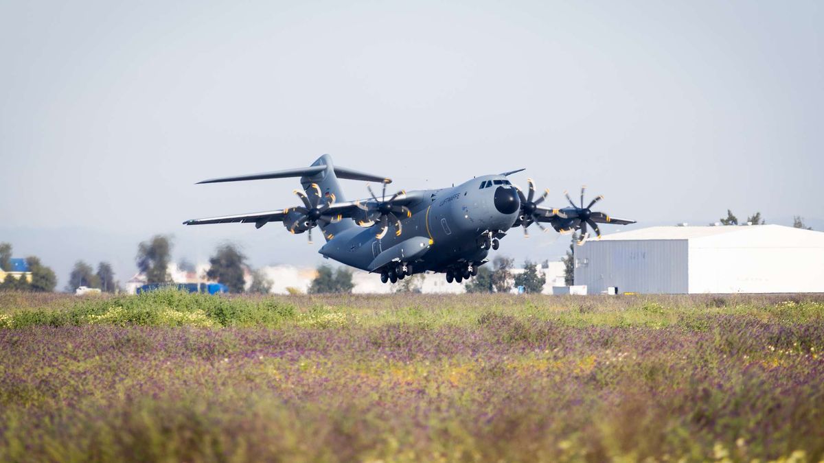 German Air Force Airbus A400M at Wunstorf Air Base in Lower Saxony