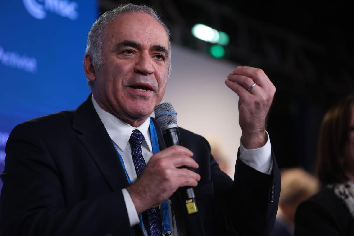 Garry Kasparov, Russian opposition figure and former world chess champion, during a visit to the European Commission.