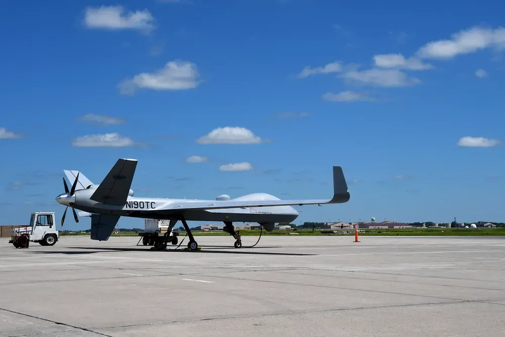 General Atomics MQ-9B SkyGuardian unmanned aircraft, the type Poland expects to receive in January 2027.