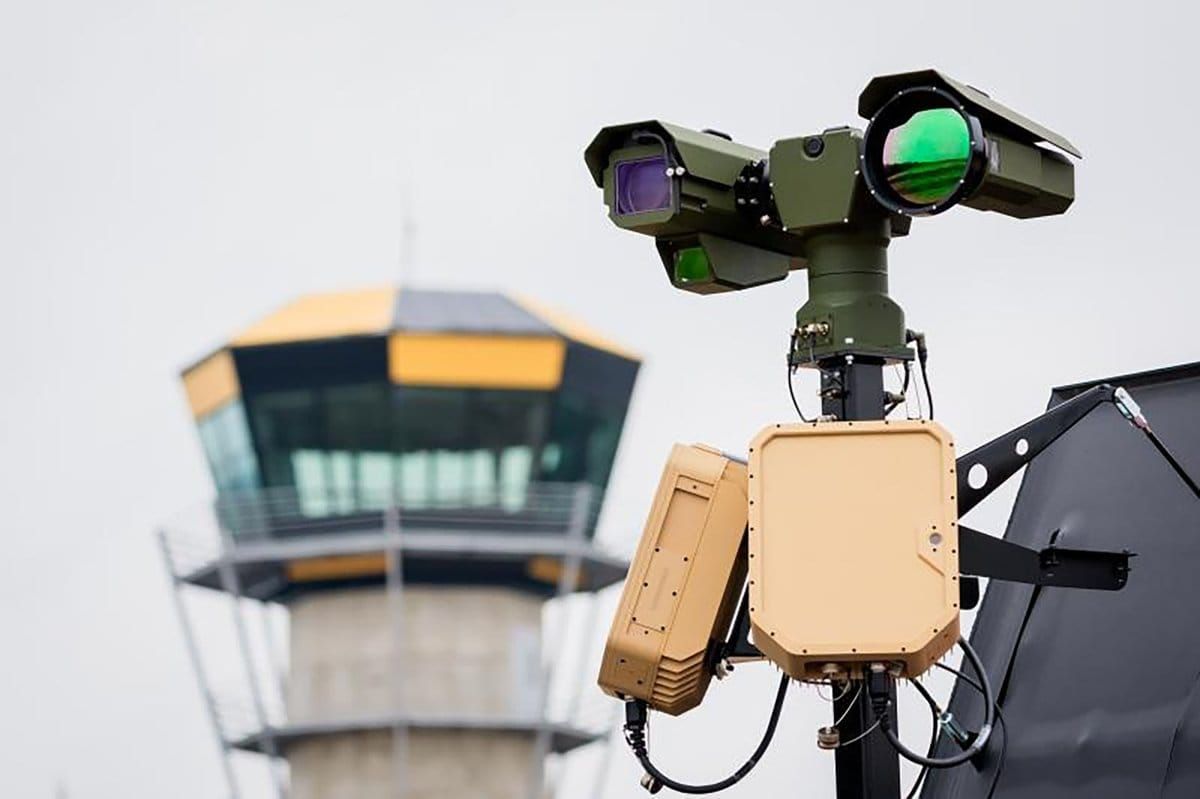 Counter-drone sensor system illustrated in European Parliament research on drone detection and hybrid security threats.
