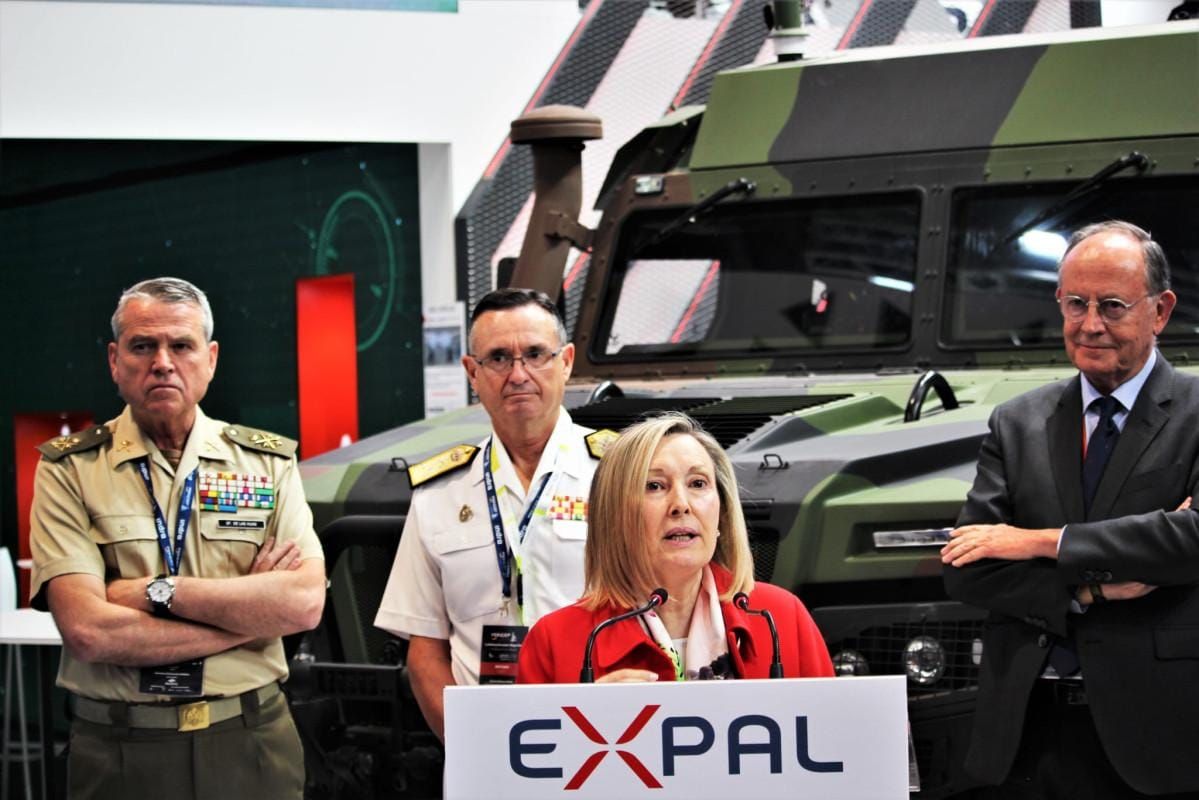 Rheinmetall and Spanish defence officials attending the expansion ceremony at the company's ammunition production facility in Albacete, Spain.