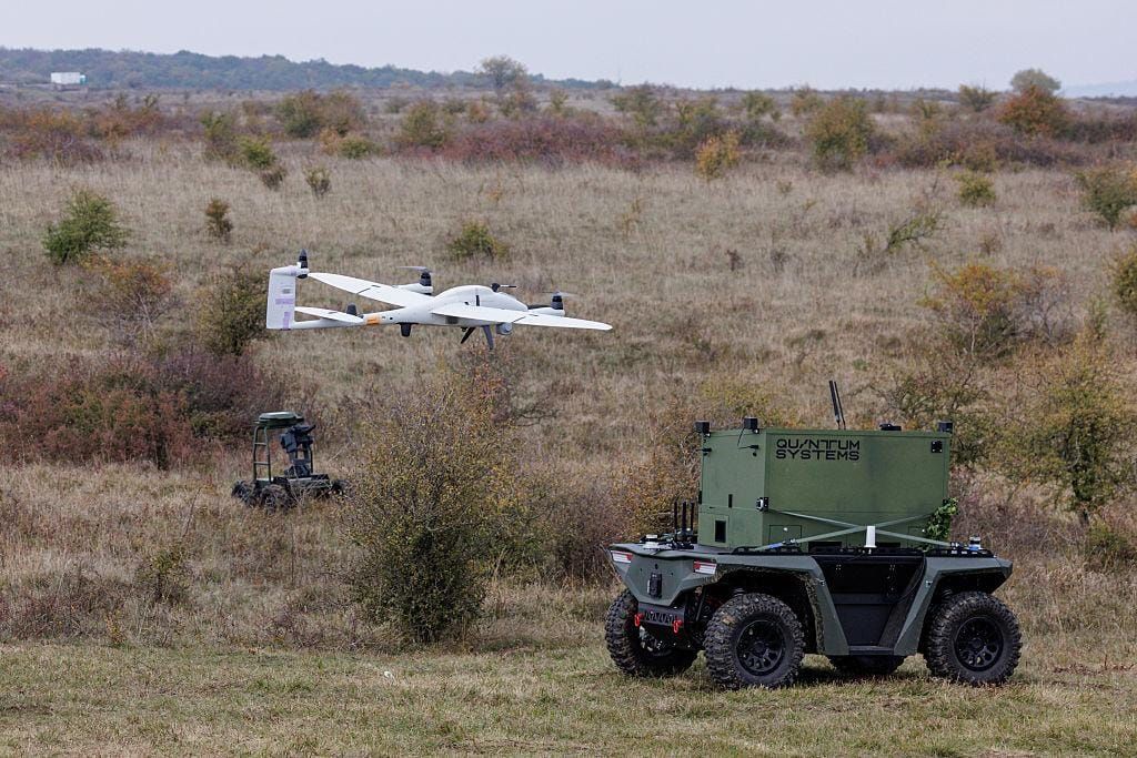 Quantum Systems Forward Edge 26 demonstration of unmanned aerial and ground systems in Germany.