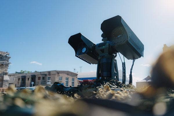 Military surveillance equipment outdoors, illustrating an article about Estonian defense technology companies.