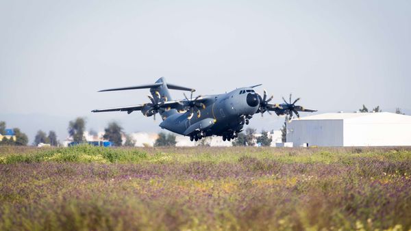 German Air Force Airbus A400M at Wunstorf Air Base in Lower Saxony