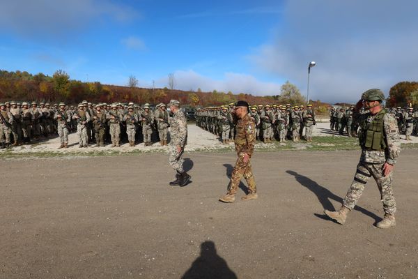 Bosnian Armed Forces personnel conducting field exercises during NATO's operational capability evaluation at Manjača.