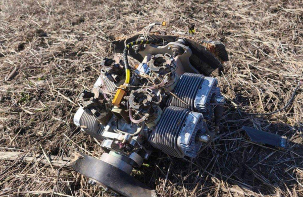 Turbojet engine recovered from suspected Russian Geran-4 drone wreckage in Moldova's Orhei district.