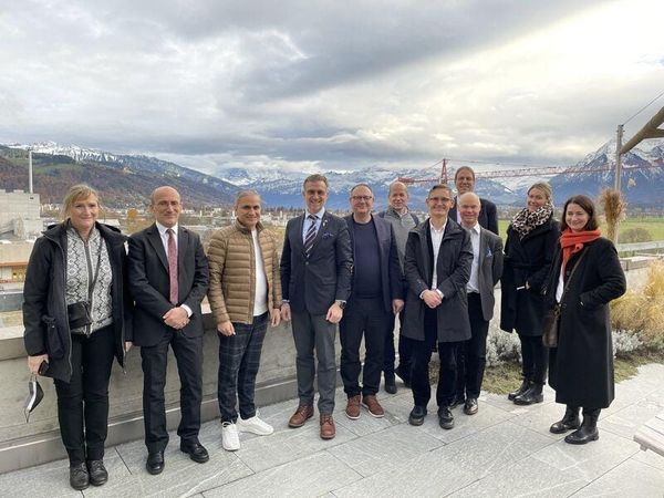 German, Austrian and Swiss defense research representatives attending the DACH research meeting in Graz.