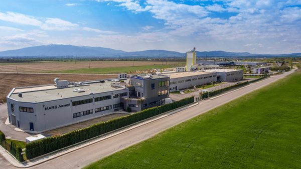 Aerial view of MARS Armor's ballistic protection manufacturing facility in Kostinbrod, Bulgaria.