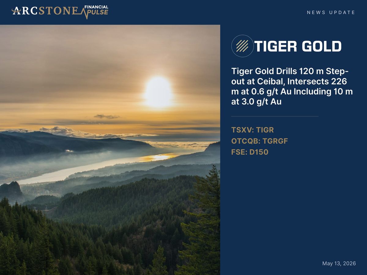 Tiger Gold Corp. Drills 120 m Step-out at Ceibal, Intersects 226 m at 0.6 g/t Au Including 10 m at 3.0 g/t Au