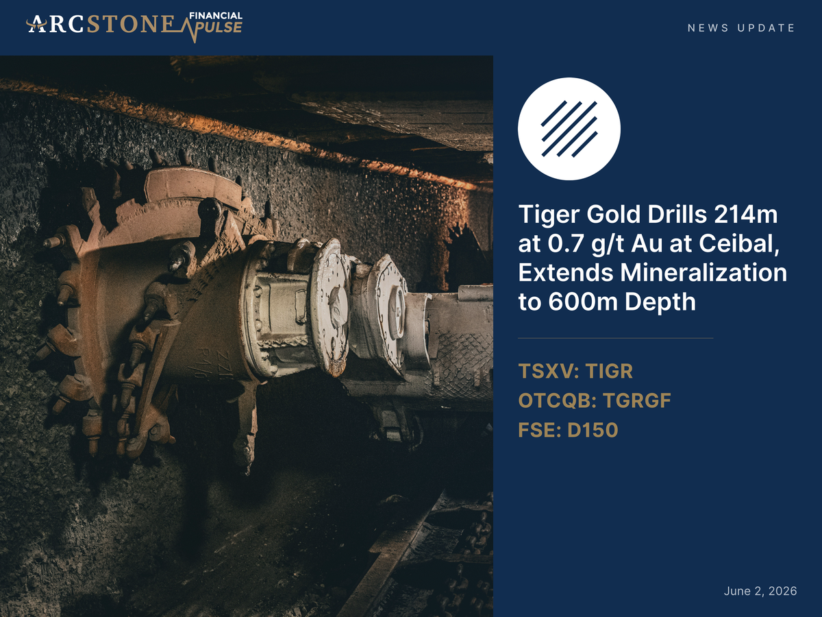 Tiger Gold Drills 214m at 0.7 g/t Au at Ceibal, Extends Mineralization to 600m Depth