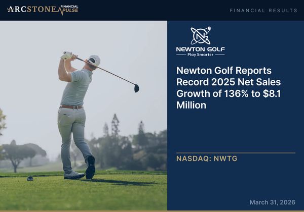 Newton Golf Reports Record 2025 Revenue Growth of 136% to $8.1 Million