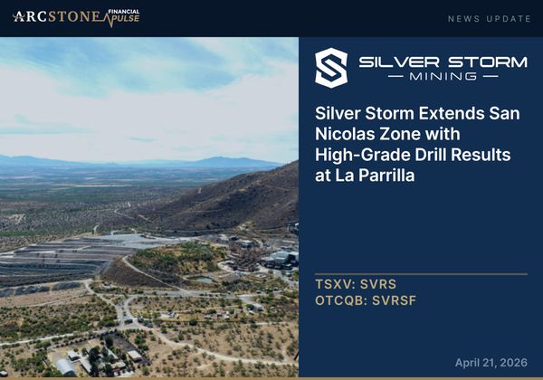Silver Storm Drills 473 g/t Ag.Eq over 3.6 m and 137 g/t Ag.Eq over 12.0 m, Extends the San Nicolas Zone at Depth