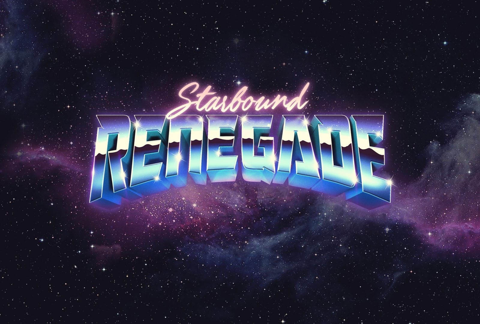 Starbound Renegade logo on purple galaxy